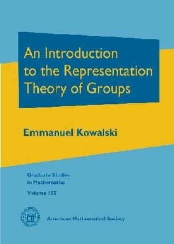 An Introduction to the Representation Theory of Groups
