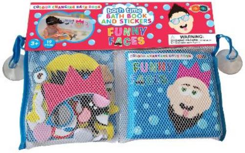 Funny Faces Colour Changing Bath Book & Stickers