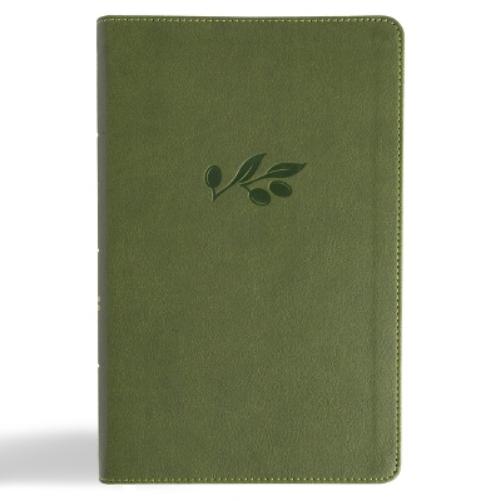 CSB Single-Column Personal Size Reference Bible, Olive Leathertouch