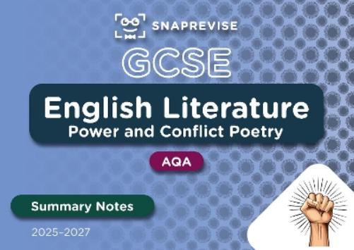 SnapRevise GCSE AQA English Literature: Power and Conflict Poetry