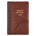 KJV Bible Deluxe Gift W/Zipper Faux Leather Amazing Grace, Brown Two-Tone Isa. 53:5