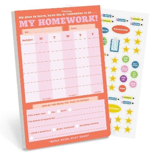 Knock Knock Kids Homework Stuff Can-Do Pads: Weekly Tracker Pad Can-do Pad With Sticker Sheet (Knock Knock Kids Can-do Pads