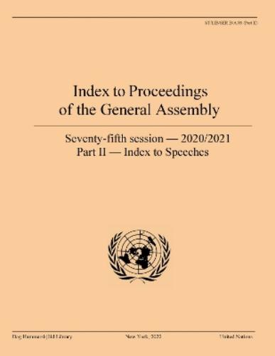 Index to proceedings of the General Assembly