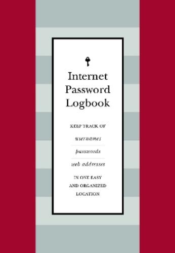 Internet Password Logbook (Red Leatherette)