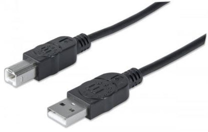 Manhattan 333368 Hi-Speed USB Device Cable- A Male To B Male, 1.8 Meter, Black