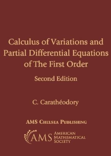 Calculus of Variations and Partial Differential Equations of First Order