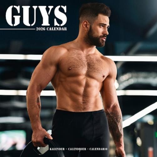 Guys Calendar 2026  Square Sexy Guys Glamour Wall Calendar - 16 Month
