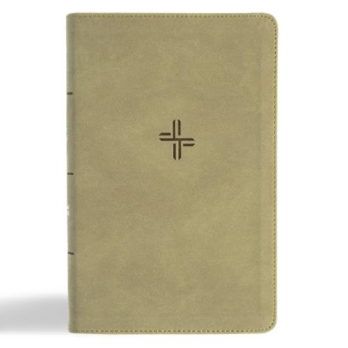 CSB Single-Column Personal Size Bible, Digital Study Edition, Sage Suedesoft Leathertouch