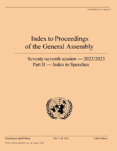 Index to Proceedings of the General Assembly 2022/2023