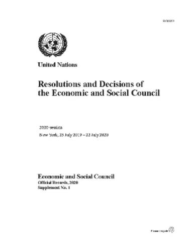 Resolutions and Decisions of the Economic and Social Council