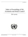 Index to Proceedings of the Economic and Social Council 2021
