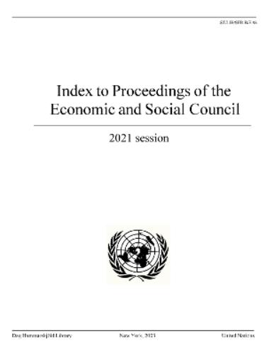 Index to Proceedings of the Economic and Social Council 2021