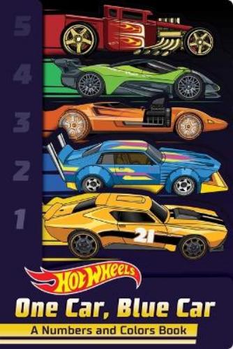 Hot Wheels: One Car, Blue Car: A Numbers and Colors Book (a Mattel Hot Wheels Shaped Novelty Board Book for Toddlers