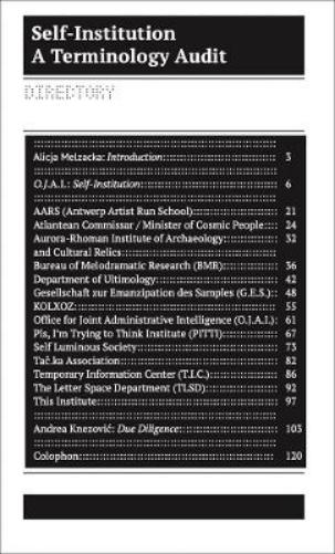 Self-Institutionalization Reader