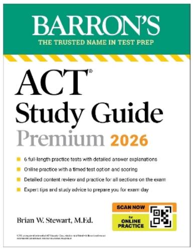 ACT Study Guide Premium, 2026: 6 Practice Tests + Comprehensive Review + Online Practice for the New Enhanced ACT