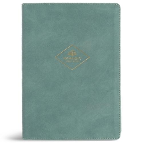 CSB Women's Study Bible, Earthen Teal Suedesoft Leathertouch, Indexed