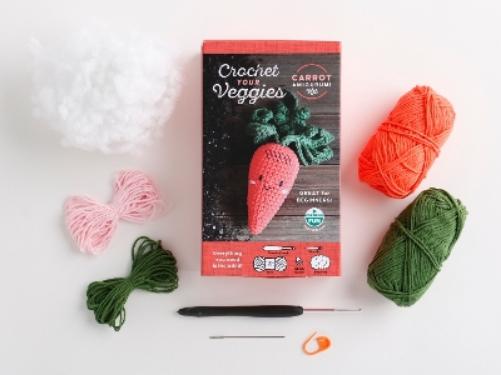 Crochet Your Veggies Amigurumi Kit Carrot: Everything You Need Is Included: 100%-Cotton Yarn, Crochet Hook, Stitch Marker, Tapestry Needle, Fiberfill, ... (Crochet Your Veggies Amigurumi Kits, 1