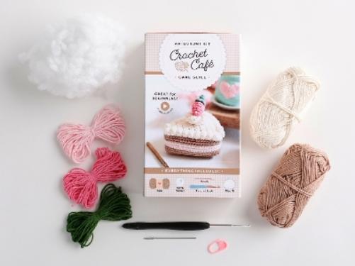 Crochet Café Amigurumi Kit Cake Slice: Everything You Need Is Included: 100%-Cotton Yarn, Crochet Hook, Stitch Marker, Tapestry Needle, Fiberfill, ... Friendly! (Crochet Café Amigurumi Kits, 3