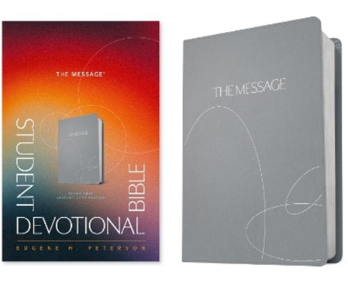 The Message Student Devotional Bible (Leather-Look, Stone Gray)