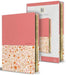 KJV Holy Bible, Large Print Handy Size format, 2 Piece Pink Floral Leathersoft with Ribbon Marker, Red Letter