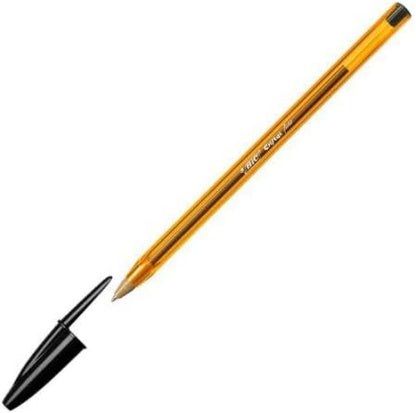 BIC Cristal Original, Ballpoint Pens, Every-Day Biro Pens with Fine Point (0.8 mm), Ideal for School and Office, Black, Pack of 50