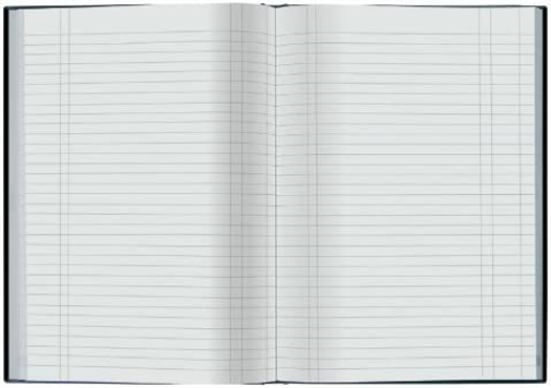 Collins Ideal A4 Single Cash Manuscript Book - 192 Pages, Black