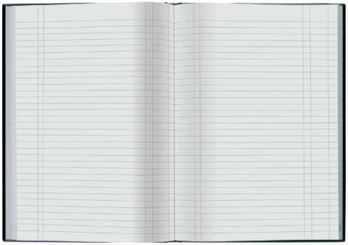 Collins Ideal A4 Single Cash Manuscript Book - 192 Pages, Black (Pack of 2