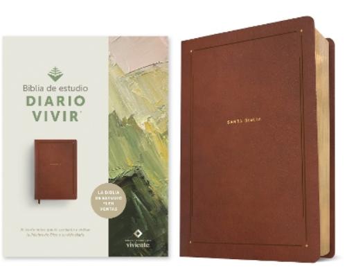 Biblia de estudio del diario vivir NTV (SentiPiel, Cafe, Letra Roja)