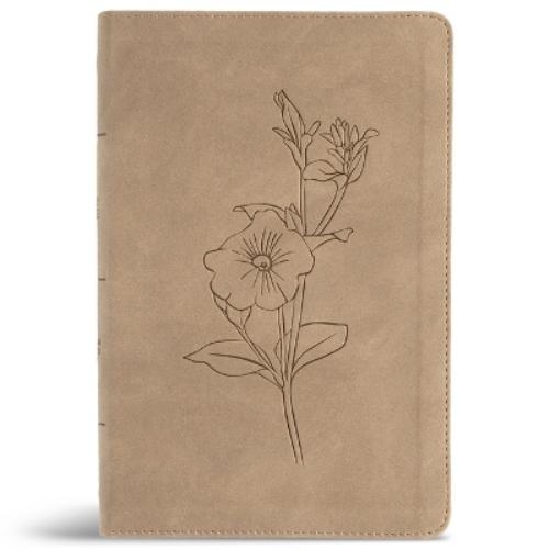CSB Personal Size Giant Print Bible, Digital Study Edition, Earth Suedesoft Leathertouch, Indexed