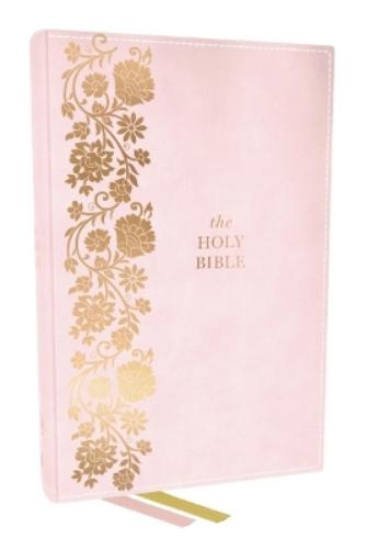 KJV Personal Size Large Print End-of-Verse Reference Bible, Pink Leathersoft, Red Letter, Comfort Print
