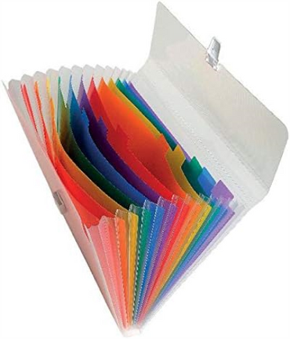 Europa 42159 Coloured Polypropylene Expanding File with 13 Pockets, A4 Size