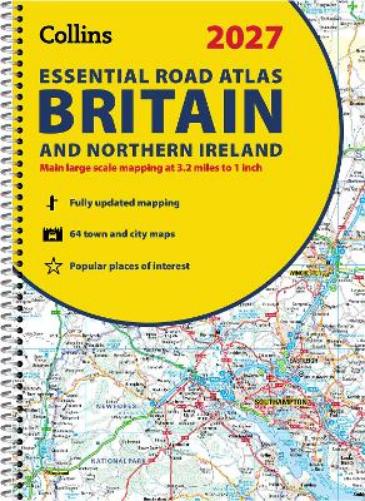 Collins Essential Road Atlas Britain and Northern Ireland 2027 (A4 Spiral)