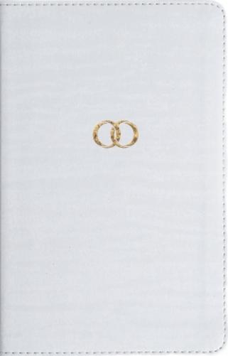 Rvr 1960 Biblia Recuerdo de Boda, Blanco Y Dorado, Símil Piel