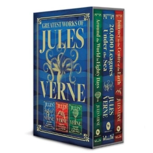 Greatest Works of Jules Verne: 20,000 Leagues Under the Sea, Journey to the Centre of the Earth, Around the World in Eighty Days (Deluxe Hardbound Edition | Boxed Set