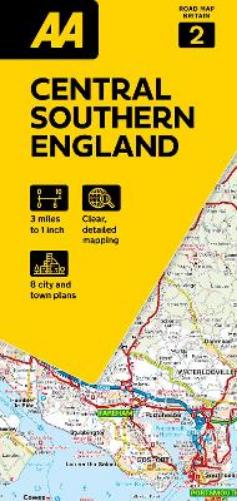 AA Road Map Central Southern England