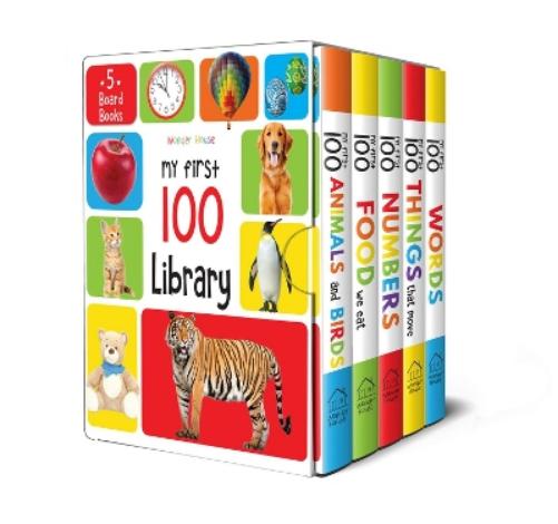 My First 100 Library: Boxset of 5 Early Learning Board Books for Kids/Children (Homeschool | Preschool | Baby/Toddler