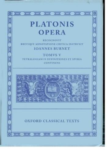 Plato Opera Vol. V