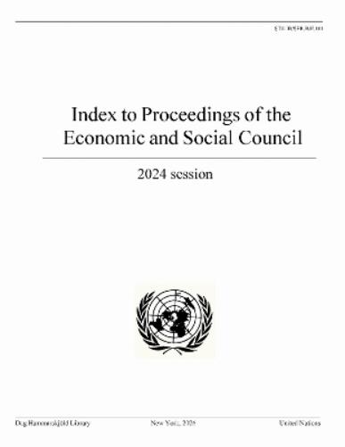 Index to Proceedings of the Economic and Social Council 2024