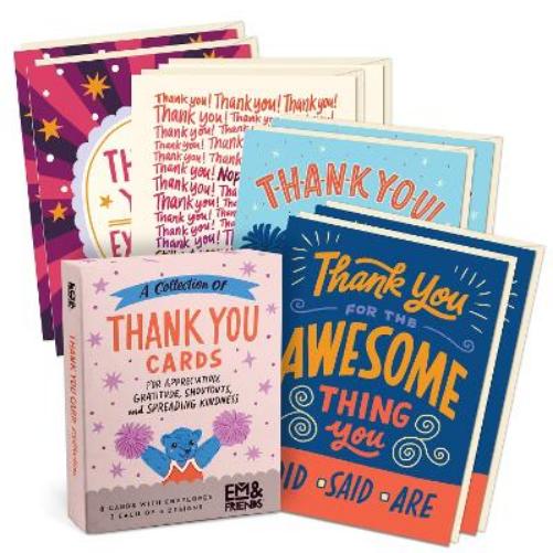 Em & Friends Boxed Thank You Cards, Box of 8 Assorted