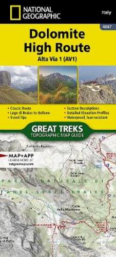 Dolomite High Route (Alta Via 1) Map