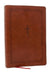NKJV Giant Print End-of-Verse Reference Bible, Brown Leathersoft, Red Letter, Comfort Print
