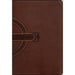 NLT Compact Giant Print Bible, Filament-Enabled Edition (Leatherlike, Mahogany Celtic Cross, Indexed, Red Letter)