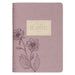 Christian Art Gifts Inspirational Zippered Journal, Be Joyful Wide Ruled Notebook, 1 Thessalonians 5:16 Bible Verse, Dusty Mauve Vegan Leather, 336 Lined Pages W/Scripture, (9" X 6.4" X .9")