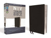 NIV, Thinline Reference Bible (Deep Study at a Portable Size), Bonded Leather, Black, Red Letter, Comfort Print