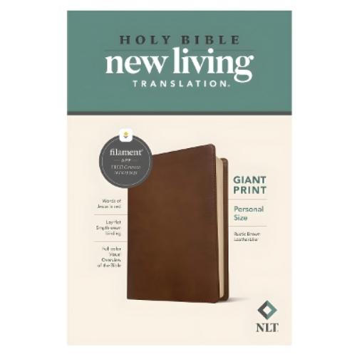 NLT Personal Size Giant Print Bible, Filament Edition, Brown