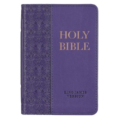 KJV Bible Mini Pocket Faux Leather, Purple)