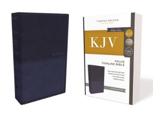 KJV Holy Bible: Value Thinline, Blue Leathersoft, Red Letter, Comfort Print: King James Version