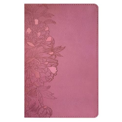 NLT Personal Size Giant Print Bible, Filament Enabled Edition (Red Letter, Leatherlike, Peony Pink)