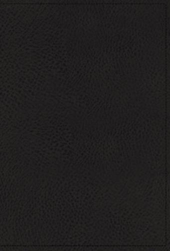 NKJV, Thinline Reference Bible, Large Print, Premium Goatskin Leather, Black, Premier Collection, Comfort Print