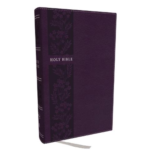 NKJV Personal Size Large Print Bible with 43,000 Cross References, Purple Leathersoft, Red Letter, Comfort Print